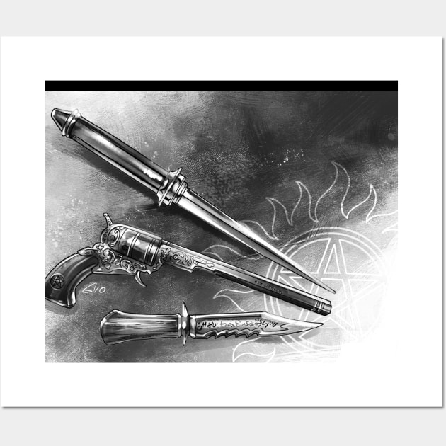 Team Free Will Weapons Wall Art by GioGui